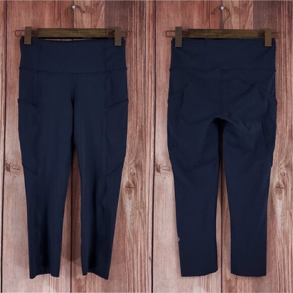 Lululemon Womens Size 4 Fast Free Crop II 19" Leggings Nulux Non-Reflective - Picture 1 of 12